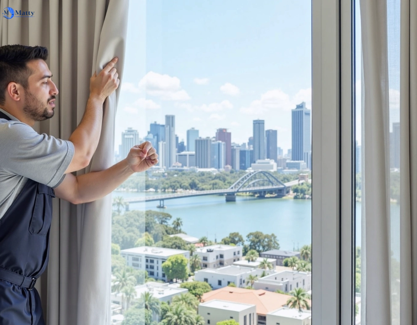 Professional curtain steam cleaning service enfield-nsw QLD by Matty Curtain Cleaning