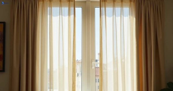 Dusty and dull curtains in enfield-nsw before steam cleaning